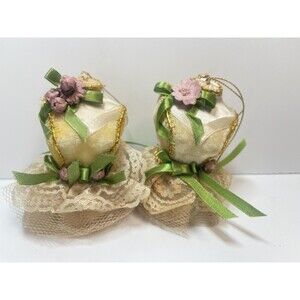 Katherine’s Collection Wayne Kleski Victorian Ornaments Velvet Lace Set Of 2